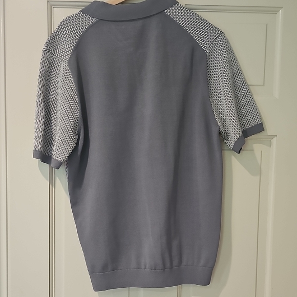 Reiss Textured Gray Polo Shirt - Picture 6 of 9